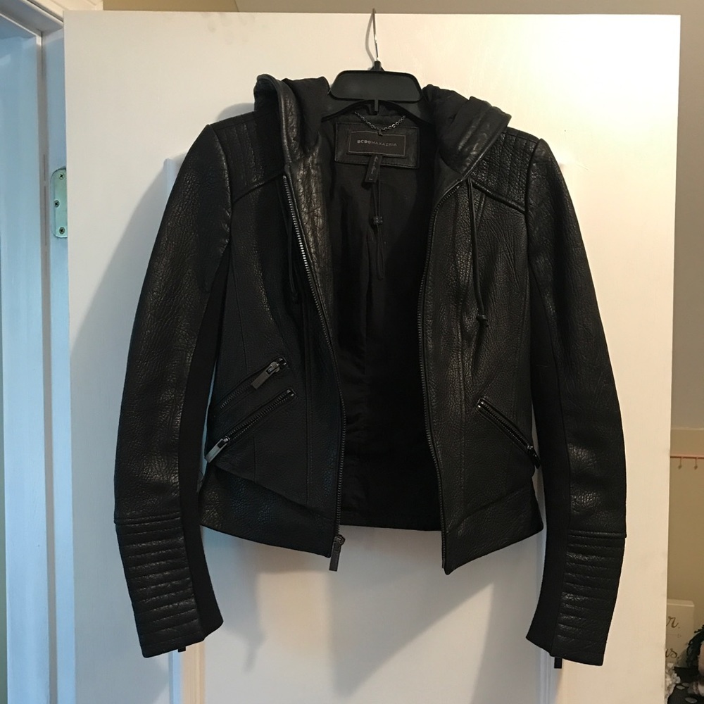 BCBG leather jacket